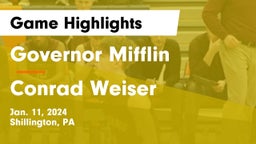 Governor Mifflin   vs Conrad Weiser  Game Highlights - Jan. 11, 2024