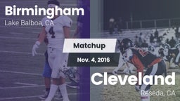 Matchup: Birmingham High vs. Cleveland  2016