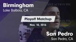 Matchup: Birmingham High vs. San Pedro  2016
