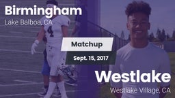 Matchup: Birmingham High vs. Westlake  2017