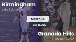 Matchup: Birmingham High vs. Granada Hills  2017