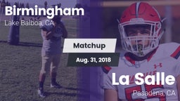 Matchup: Birmingham High vs. La Salle  2018