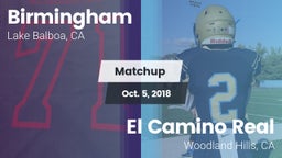 Matchup: Birmingham High vs. El Camino Real  2018