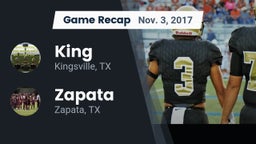 Recap: King  vs. Zapata  2017