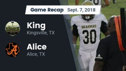 Recap: King  vs. Alice  2018