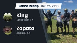 Recap: King  vs. Zapata  2018