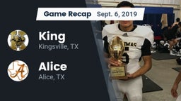 Recap: King  vs. Alice  2019