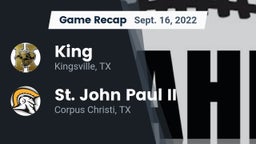 Recap: King  vs. St. John Paul II  2022
