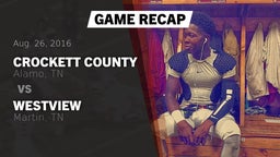 Recap: Crockett County  vs. Westview  2016