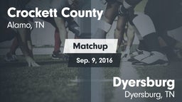 Matchup: Crockett County vs. Dyersburg  2016