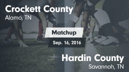 Matchup: Crockett County vs. Hardin County  2016