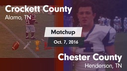 Matchup: Crockett County vs. Chester County  2016
