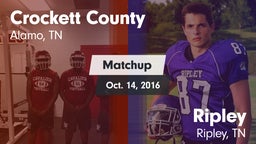 Matchup: Crockett County vs. Ripley  2016
