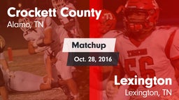 Matchup: Crockett County vs. Lexington  2016