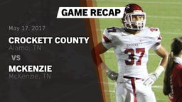 Recap: Crockett County  vs. McKenzie  2017