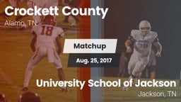 Matchup: Crockett County vs. University School of Jackson 2017