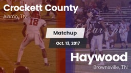 Matchup: Crockett County vs. Haywood  2017