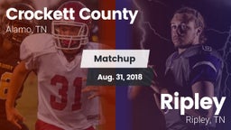 Matchup: Crockett County vs. Ripley  2018