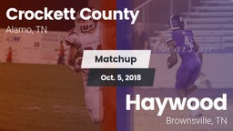 Matchup: Crockett County vs. Haywood  2018