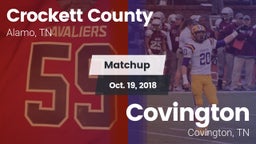 Matchup: Crockett County vs. Covington  2018