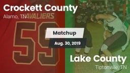 Matchup: Crockett County vs. Lake County  2019
