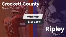 Matchup: Crockett County vs. Ripley  2019