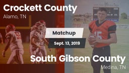 Matchup: Crockett County vs. South Gibson County  2019