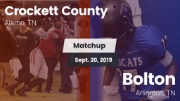 Matchup: Crockett County vs. Bolton  2019