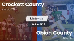 Matchup: Crockett County vs. Obion County  2019