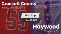 Matchup: Crockett County vs. Haywood  2019
