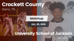 Matchup: Crockett County vs. University School of Jackson 2019