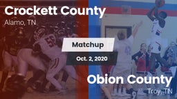 Matchup: Crockett County vs. Obion County  2020