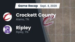 Recap: Crockett County  vs. Ripley  2020
