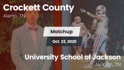 Matchup: Crockett County vs. University School of Jackson 2020