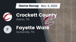 Recap: Crockett County  vs. Fayette Ware  2020