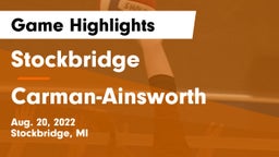 Stockbridge  vs  Carman-Ainsworth   Game Highlights - Aug. 20, 2022