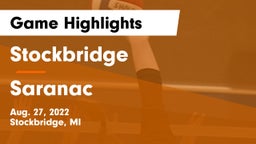 Stockbridge  vs Saranac Game Highlights - Aug. 27, 2022
