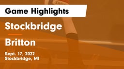 Stockbridge  vs Britton Game Highlights - Sept. 17, 2022
