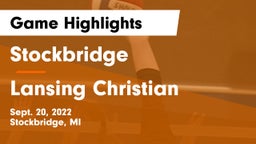 Stockbridge  vs Lansing Christian  Game Highlights - Sept. 20, 2022