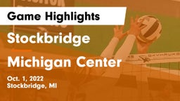Stockbridge  vs Michigan Center Game Highlights - Oct. 1, 2022