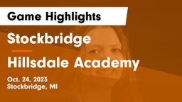 Stockbridge  vs Hillsdale Academy Game Highlights - Oct. 24, 2023