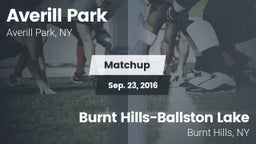Matchup: Averill Park High vs. Burnt Hills-Ballston Lake  2016