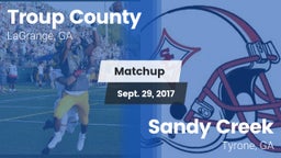 Matchup: Troup County High vs. Sandy Creek  2017