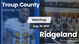 Matchup: Troup County High vs. Ridgeland  2019