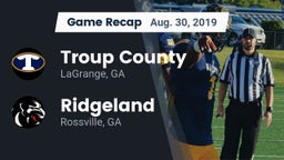 Recap: Troup County  vs. Ridgeland  2019
