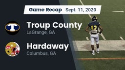 Recap: Troup County  vs. Hardaway  2020