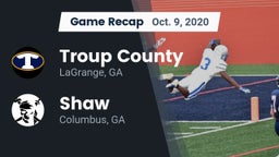Recap: Troup County  vs. Shaw  2020
