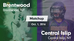 Matchup: Brentwood High vs. Central Islip  2016