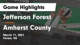 Jefferson Forest  vs Amherst County  Game Highlights - March 11, 2021