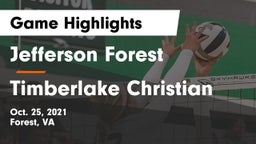 Jefferson Forest  vs Timberlake Christian Game Highlights - Oct. 25, 2021